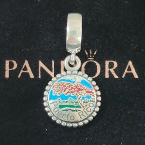 Pandora Puerto Rico Exclusive Dangle Charm Bracelet Pendant S925 Silver with box